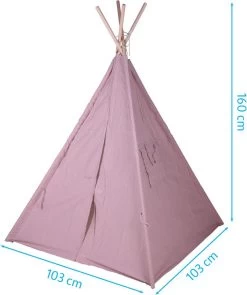 KidCollection Premium Tipitent - 103x103x160cm - Roze -Campingwinkel 1004x1200