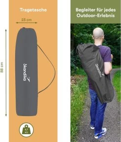 Skandika Moonchair Sirkka – Campingstoelen – Klapstoel – Vouwstoel – Kampeerstoel - Grote, Comfortabele, Campingstoel Opvouwbaar, Gepolsterd, Koelvak, Drinkhouder, Draaggreep En Draagtas, Antislipvoetjes - Max. 150 Kg – Zwart/grijs -Campingwinkel 1022x1200 2