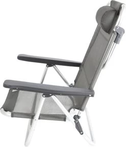 Bo-Camp Beach Chair - Monaco - Aluminium - Grijs -Campingwinkel 1032x1200 4