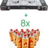 SMH LINE® Dubbele Camping Kooktoestel - 2 Pits - 2x 2500W - Incl. 8x Gasflessen