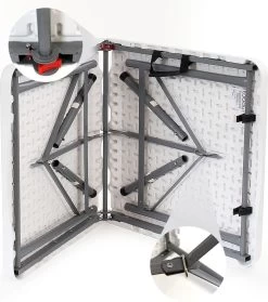 Toboli Klaptafel 120x60x74cm Campingtafel Wit; Bijzettafel, Inklapbare Tafel - Multistrobe -Campingwinkel 1063x1200 2