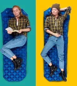 TRVLMORE Slaapmat - Zelfopblazend - 1 Persoons - Ingebouwde Pomp En Kussen - Blauw -Campingwinkel 1076x1200 2