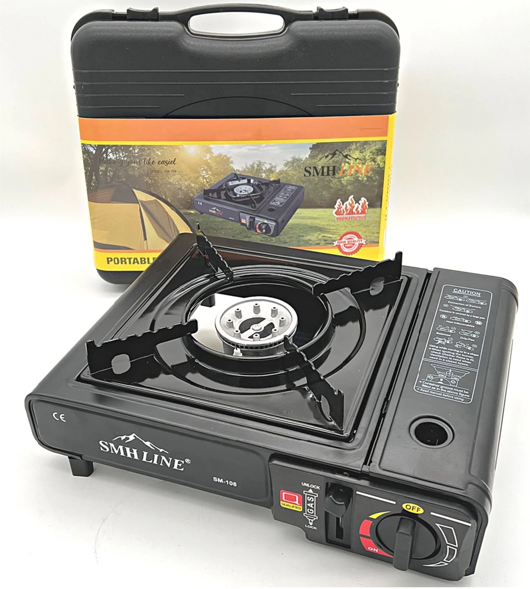Camping Kooktoestel - Draagbaar Gasfornuis - Incl. Koffer 1 Camping Kooktoestel - Draagbaar Gasfornuis - Incl. Koffer