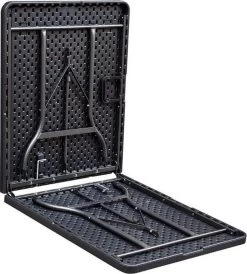 ERRO Vouwtafel - Houtlook - 180x74cm - Zwart 7 ERRO Vouwtafel - Houtlook - 180x74cm - Zwart -Campingwinkel 1083x1200 1