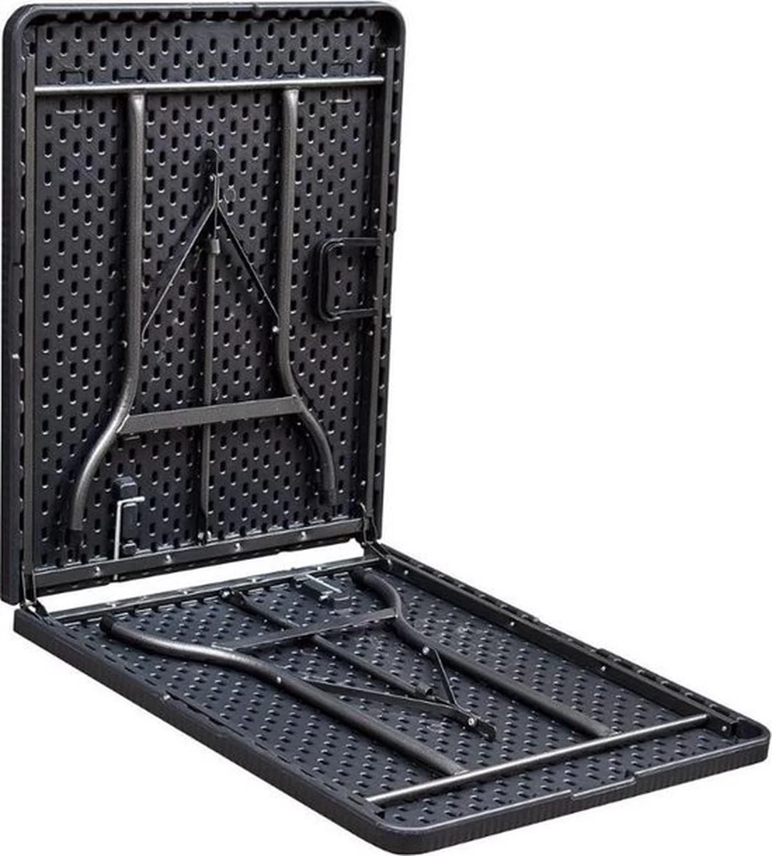 ERRO Vouwtafel - Houtlook - 180x74cm - Zwart 3 ERRO Vouwtafel - Houtlook - 180x74cm - Zwart - Afbeelding 3