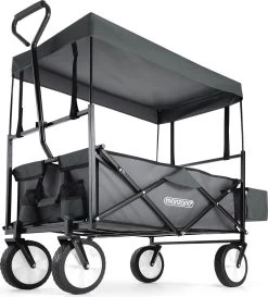 Monzana Bolderkar Opvouwbaar - 100 Liter - Met Afneembaar Dak Grijs