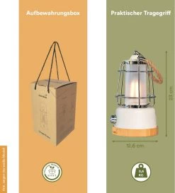 Skandika Kiruna LED-Lamp – Tentlampen – Campinglampen – Buiten Lantaarn – Buitenverlichting – Buiten Lamp - Retro Outdoor Camping Lamp Met Powerbank, Traploos Dimbaar, Draadloos, Oplaadbare Batterij, USB, Warm En Koud Wit, 75h Lichtduur – Groen -Campingwinkel 1084x1200 7
