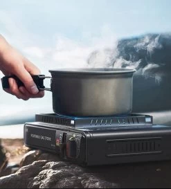 IBright Draagbare Camping Kooktoestel - Gasbrander - 1 Pits Gaspit - Elektrische Ontsteking - 2900 Watt - Met Koffer - Zwart -Campingwinkel 1086x1200 4