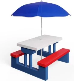 Merkloos Kinder Picknicktafel Met Parasol - Blauw 17 Merkloos Kinder Picknicktafel Met Parasol - Blauw -Campingwinkel 1097x1200 4