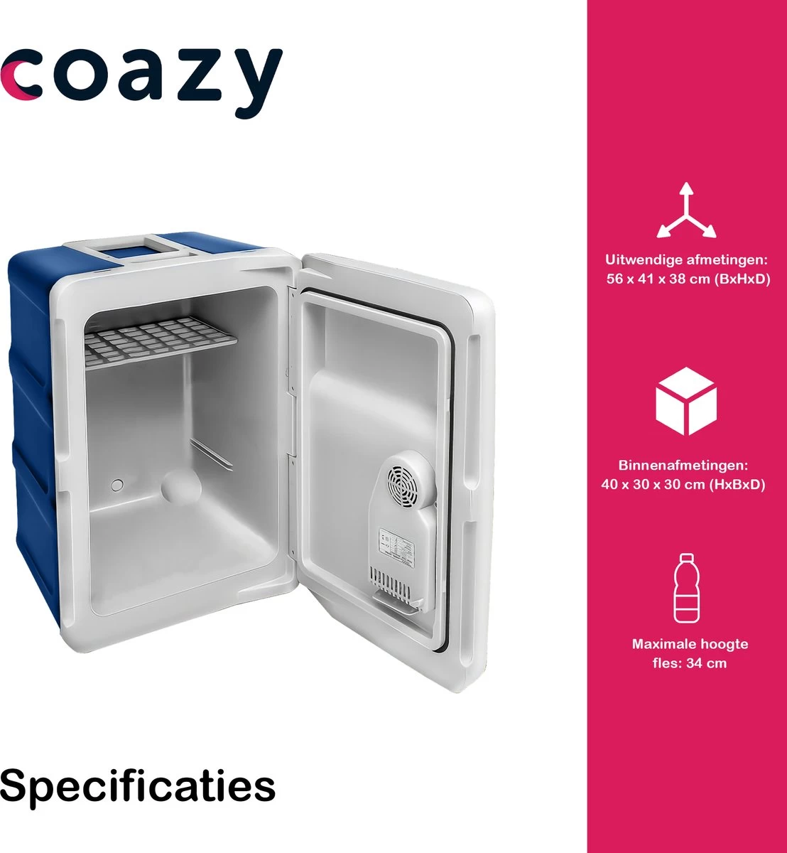 Koelbox Met Wielen Voor Auto & Camping Warm En Koud 40L - Frigobox Elektrisch 12v 230 Volt - MiniBar - Mini Koelkast | Verkoelt En Verwarmt | Eco-modus - Minibar - Mini Koelkast 2 Koelbox Met Wielen Voor Auto & Camping Warm En Koud 40L - Frigobox Elektrisch 12v 230 Volt - MiniBar - Mini Koelkast | Verkoelt En Verwarmt | Eco-modus - Minibar - Mini Koelkast - Afbeelding 2