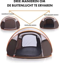 Fly Lab Luxe Pop Up Tent - Kampeer Tent - Grijs/Oranje - 4 Persoons 15 Fly Lab Luxe Pop Up Tent - Kampeer Tent - Grijs/Oranje - 4 Persoons -Campingwinkel 1136x1200 1
