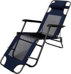 Ligstoel 180x60cm - Opvouwbaar Campingstoel Ligbed Strandstoel Tuinstoel Vouwligstoel Blauw -Campingwinkel 1141x1200 2