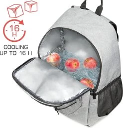 Bomoe Koeltas Rugzak IceBreezer KR45 Koelrugzak Grijs 45x19x33 Cm - 25 Liter -Campingwinkel 1153x1200 8