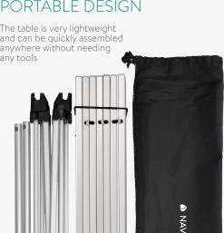 Navaris Campingtafel - Inklapbaar Campingtafeltje Van Aluminium - Opvouwbare Tafel Inclusief Draagtas - Picknicktafel - Zilver 15 Navaris Campingtafel - Inklapbaar Campingtafeltje Van Aluminium - Opvouwbare Tafel Inclusief Draagtas - Picknicktafel - Zilver -Campingwinkel 1154x1200 1