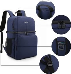 Koeltas Rugzak (28L) - 16 Blikjes - Lunchtas Voor Dames En Heren - Picknicktas - Blauw 12 Koeltas Rugzak (28L) - 16 Blikjes - Lunchtas Voor Dames En Heren - Picknicktas - Blauw -Campingwinkel 1154x1200 5