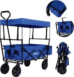 AREBOS Handwagen Vouwbare Dak Handwagen Vouwbare Trolley Uitrustingswagen Blauw 20 AREBOS Handwagen Vouwbare Dak Handwagen Vouwbare Trolley Uitrustingswagen Blauw -Campingwinkel 1155x1200 1