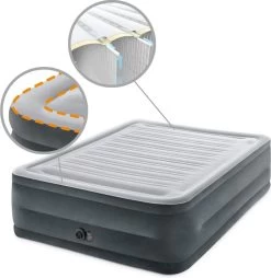 Intex Luchtbed - 2-Persoons - 152 X 203 X 33 Cm - Grijs - Met Ingebouwde Pomp, Hoeslaken Antraciet En Reparatieset 11 Intex Luchtbed - 2-Persoons - 152 X 203 X 33 Cm - Grijs - Met Ingebouwde Pomp, Hoeslaken Antraciet En Reparatieset -Campingwinkel 1166x1200 3