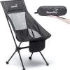 Skandika Campingstoel Compact – Campingstoelen - Campingstoel Tot 150 Kg Belastbaar - Kampeerstoel, Visstoel, Kleine Pakmaat, Opvouwbaar, Stabiel, Licht, Comfortabel Gepolsterd – Draagtas Meegeleverd - Vouwstoel – Zwart