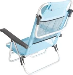 Bo-Camp Beach Chair - Monaco - Aluminium - Blauw -Campingwinkel 1176x1200