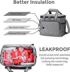 IBright Koeltas Opvouwbaar 15 Liter - 4 Laags Geïsoleerde Lunchtas - Waterdicht - Zwart 14 IBright Koeltas Opvouwbaar 15 Liter - 4 Laags Geïsoleerde Lunchtas - Waterdicht - Zwart -Campingwinkel 1182x1200 5