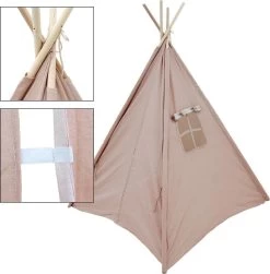 KidCollection Premium Tipitent - 103x103x160cm - Roze -Campingwinkel 1183x1200