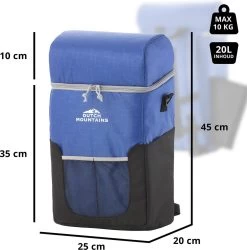 Dutch Mountains Koeltas Rugzak | Cooler Backpack 20 Liter | Picknicktas | Lunchtas | Koelrugzak | Strandtas | Blauw -Campingwinkel 1184x1200 6