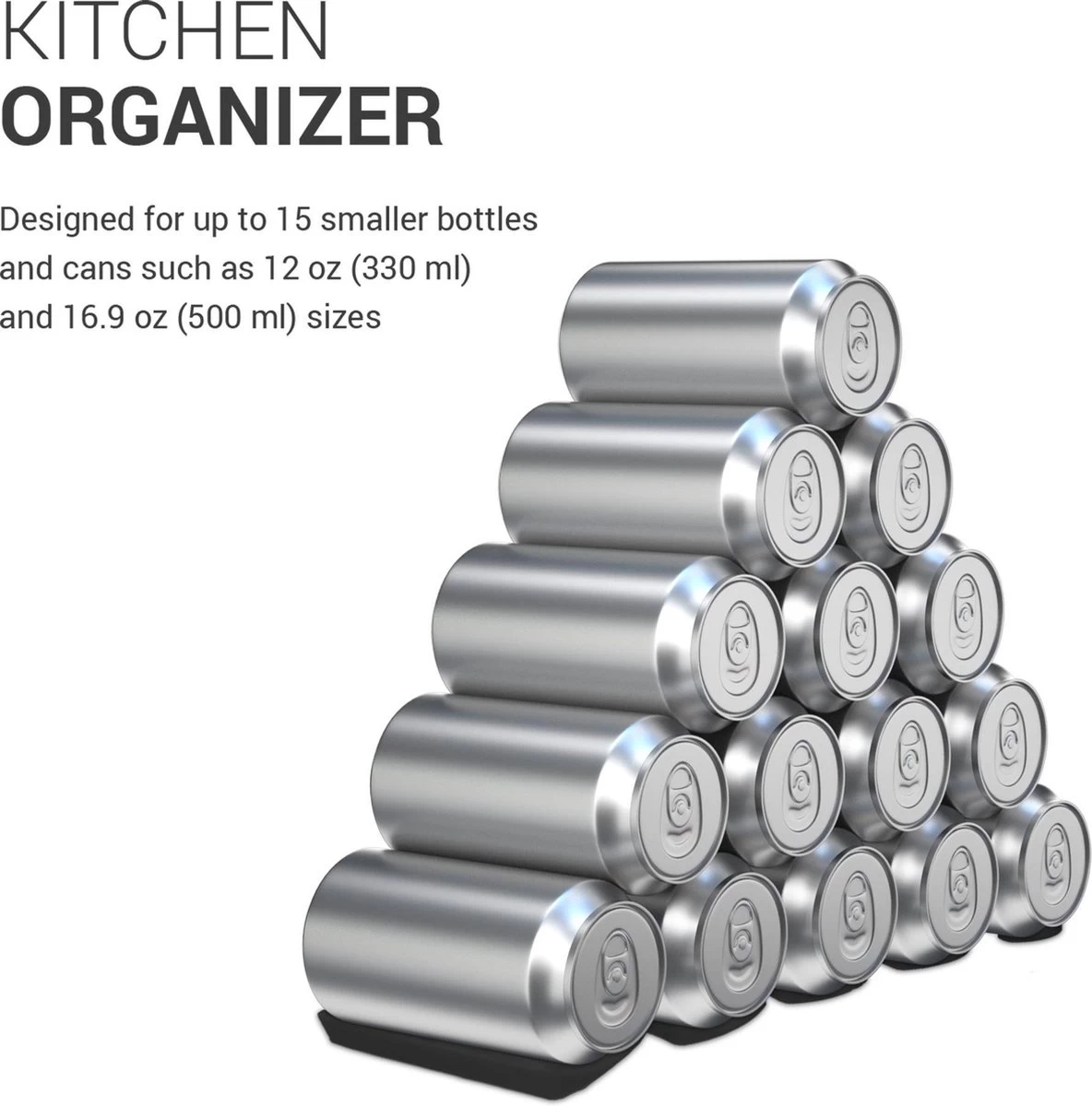 Kwmobile 1x Opvouwbare Houder Voor Flessen En Blikjes - Voor Koelkast En Voorraadkast - Siliconen Flessenhouder In Zwart - 31 X 9,5 X 1 Cm 6 Kwmobile 1x Opvouwbare Houder Voor Flessen En Blikjes - Voor Koelkast En Voorraadkast - Siliconen Flessenhouder In Zwart - 31 X 9,5 X 1 Cm - Afbeelding 6