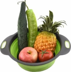 Merkloos Inklapbare Vergiet - Opvouwbaar - Groot - Blauw - Siliconen 12 Merkloos Inklapbare Vergiet - Opvouwbaar - Groot - Blauw - Siliconen -Campingwinkel 1186x1200 7