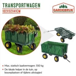 Gardebruk Bolderkar Binnenzeil - Belastbaar Tot 550 Kg – Groen -Campingwinkel 1188x1200 7