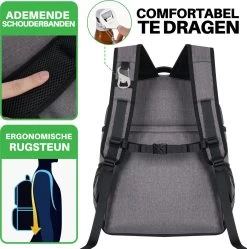 Brisby 4 Laags Geïsoleerde Koeltas Rugzak - 25 Liter - Met Handige Vakken Voor Bestek En Essentials - Waterafstotend Materiaal - Donkergrijs -Campingwinkel 1192x1200 10
