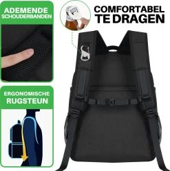 Brisby 4 Laags Geïsoleerde Koeltas Rugzak - 25 Liter - Met Handige Vakken Voor Bestek En Essentials - Waterafstotend Materiaal - Zwart -Campingwinkel 1192x1200 11