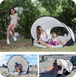 Deryan Luxe Pop Up Strandtent XXL - Anti-UV 50+ - Cream -Campingwinkel 1196x1200 3