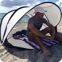 Deryan Luxe Pop Up Strandtent XXL - Anti-UV 50+ - Cream -Campingwinkel 1196x1200 5