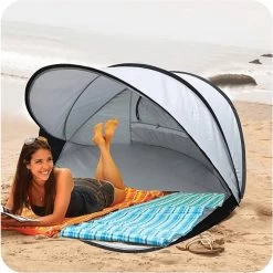 Deryan Luxe Pop Up Strandtent XXL - Anti-UV 50+ - Zilver -Campingwinkel 1198x1200 1