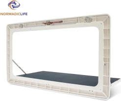 Merkloos NormadicLife® - Outdoor – Opklapbare Tafel - Eettafel – Tafel Voor Buitenkeuken - Caravan – Camper – Picknicktafel - Ingebouwd Ledlicht – Wit -Campingwinkel 1200x1002 5