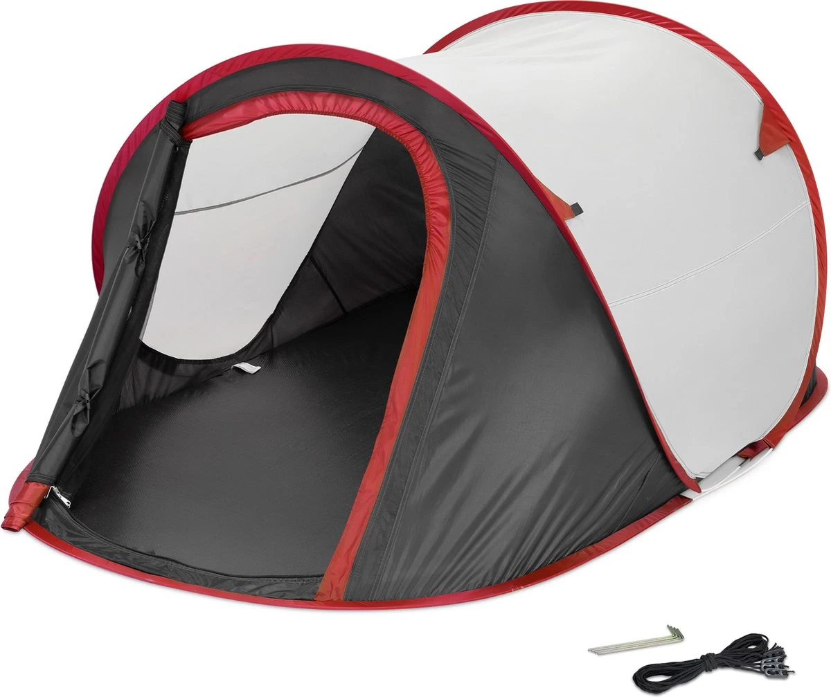 JEMIDI Tweepersoons Pop-up Tent - Opgooitent, Werptent Voor 2 Personen - Ideaal Als Festivaltent Of Kampeertent - Verschillende Kleuren 8 JEMIDI Tweepersoons Pop-up Tent - Opgooitent, Werptent Voor 2 Personen - Ideaal Als Festivaltent Of Kampeertent - Verschillende Kleuren - Afbeelding 8