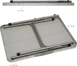 Alu Campingtafel 70x55cm - Inklapbbar Kampeertafel - Picknicktafel Licht Vouwtafel Klaptafel Grijs -Campingwinkel 1200x1026 1