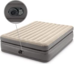 Intex Prime Comfort - Luchtbed - 2-Persoons - 152x203x51 Cm (BxLxH) - Grijs - Met Ingebouwde Motorpomp -Campingwinkel 1200x1039 1