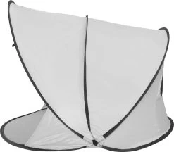 Deryan Luxe Pop Up Strandtent XXL - Anti-UV 50+ - Zilver -Campingwinkel 1200x1047
