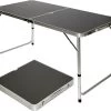 Aluminium Kampeertafel 120x60cm - Campingtafel Inklapbaar - 3-voudig Verstelbare Vouwtafel Antraciet