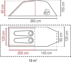 Coleman Cortes 2 Tunneltent - 2-Persoons - Blauw/Wit -Campingwinkel 1200x1056
