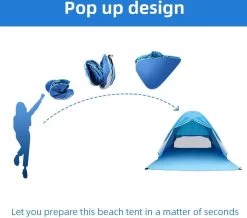 IGOODS Pop-up Tent - 2/3-Persoons - Blauw 15 IGOODS Pop-up Tent - 2/3-Persoons - Blauw -Campingwinkel 1200x1059 1