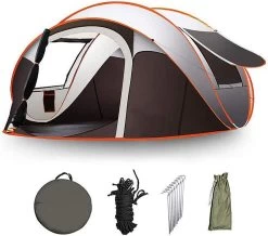 Fly Lab Luxe Pop Up Tent - Kampeer Tent - Grijs/Oranje - 4 Persoons 19 Fly Lab Luxe Pop Up Tent - Kampeer Tent - Grijs/Oranje - 4 Persoons -Campingwinkel 1200x1059