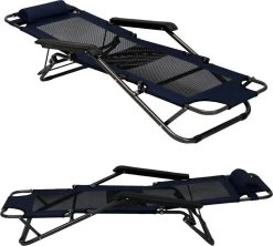 Ligstoel 155x60cm - Opvouwbaar Campingstoel Ligbed Strandstoel Tuinstoel Vouwligstoel Blauw -Campingwinkel 1200x1080 2