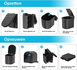 Merkloos Camping Toilet Met Draagtas En 10 Vuilzakken - Toiletemmer Draagbaar Met Deksel 17 Merkloos Camping Toilet Met Draagtas En 10 Vuilzakken - Toiletemmer Draagbaar Met Deksel -Campingwinkel 1200x1091 4