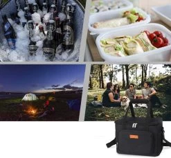 Lunchtas - Koeltas Voor Dames En Heren - Cool Bag - 4 Laags Geïsoleerde Koeltas - Kleine Cooler - Lunch Box - Lunchtas 15 Liter- Zwart -Campingwinkel 1200x1107 6