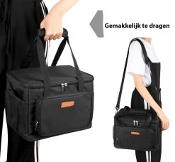 Lunchtas - Koeltas Voor Dames En Heren - Cool Bag - 4 Laags Geïsoleerde Koeltas - Kleine Cooler - Lunch Box - Lunchtas 15 Liter- Zwart -Campingwinkel 1200x1107 7