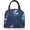 Koeltas - Lunchtas - Volwassenen En Kinderen - Compact & Handig: Zomer - Picknick -School - Lunch - Werk - Blauw Flamingo