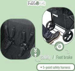 FableKids LEO X4Lite Opvouwbare Handkar Met Dak Onyx Zwart -Campingwinkel 1200x1134 4