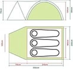 Coleman Darwin 3 Plus Koepeltent - 3-Persoons - Groen -Campingwinkel 1200x1141 1